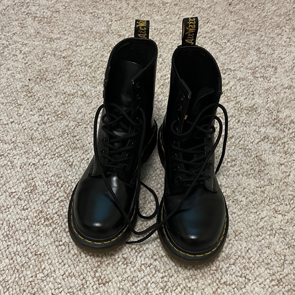 Dr. Martens Glossy Black Lace-Up Boots